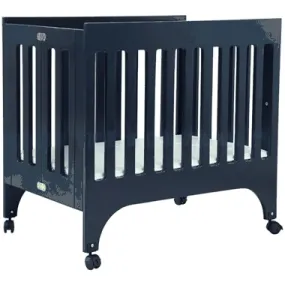 Babyletto Grayson Mini Crib in Navy with Pad