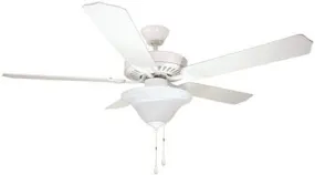 Bala&reg; Dual Mount Ceiling Fan With Bowl Light Kit, 52 In., White