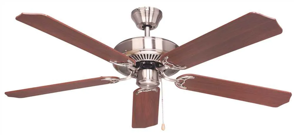 Bala&reg; Light Kit Adaptable Four Or Five Blade Ceiling Fan, 52 In., Antique Nickel With Reversible Ash And Mahogany Blades