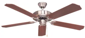 Bala&reg; Light Kit Adaptable Four Or Five Blade Ceiling Fan, 52 In., Antique Nickel With Reversible Ash And Mahogany Blades