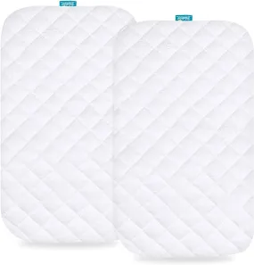 Bassinet Mattress Pad Cover - Fits Graco My View 4 in 1 Bassinet, 2 Pack, Bamboo, Waterproof