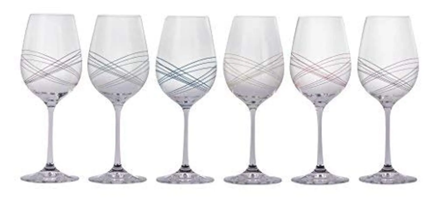 Beautifully Designed Stemmed Wine Glasses- Made from 100% Lead-Free Premium Crystal Glass