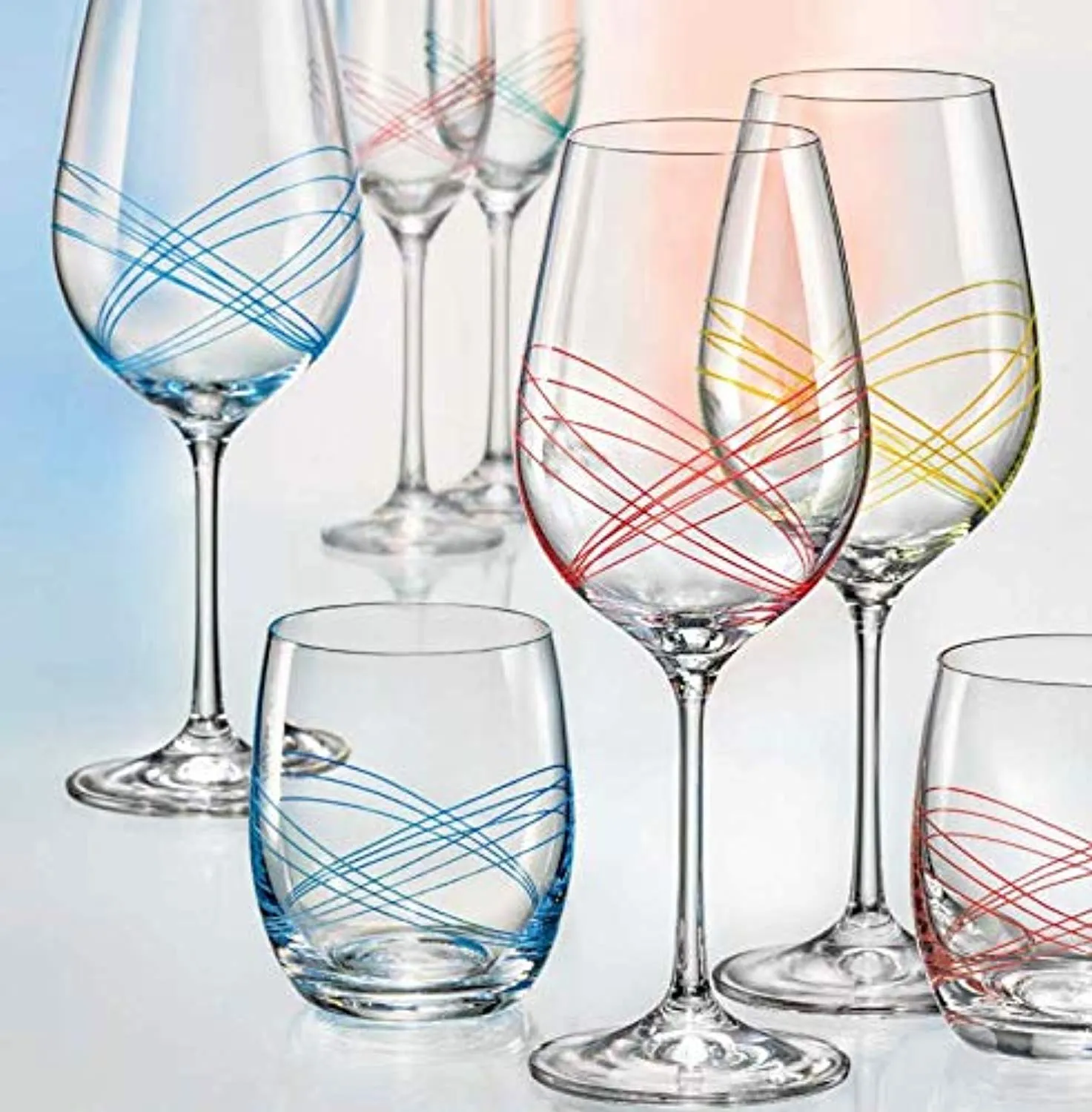 Beautifully Designed Stemmed Wine Glasses- Made from 100% Lead-Free Premium Crystal Glass