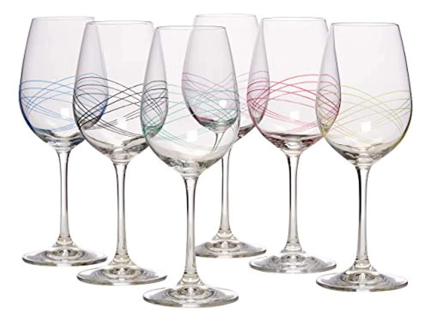 Beautifully Designed Stemmed Wine Glasses- Made from 100% Lead-Free Premium Crystal Glass