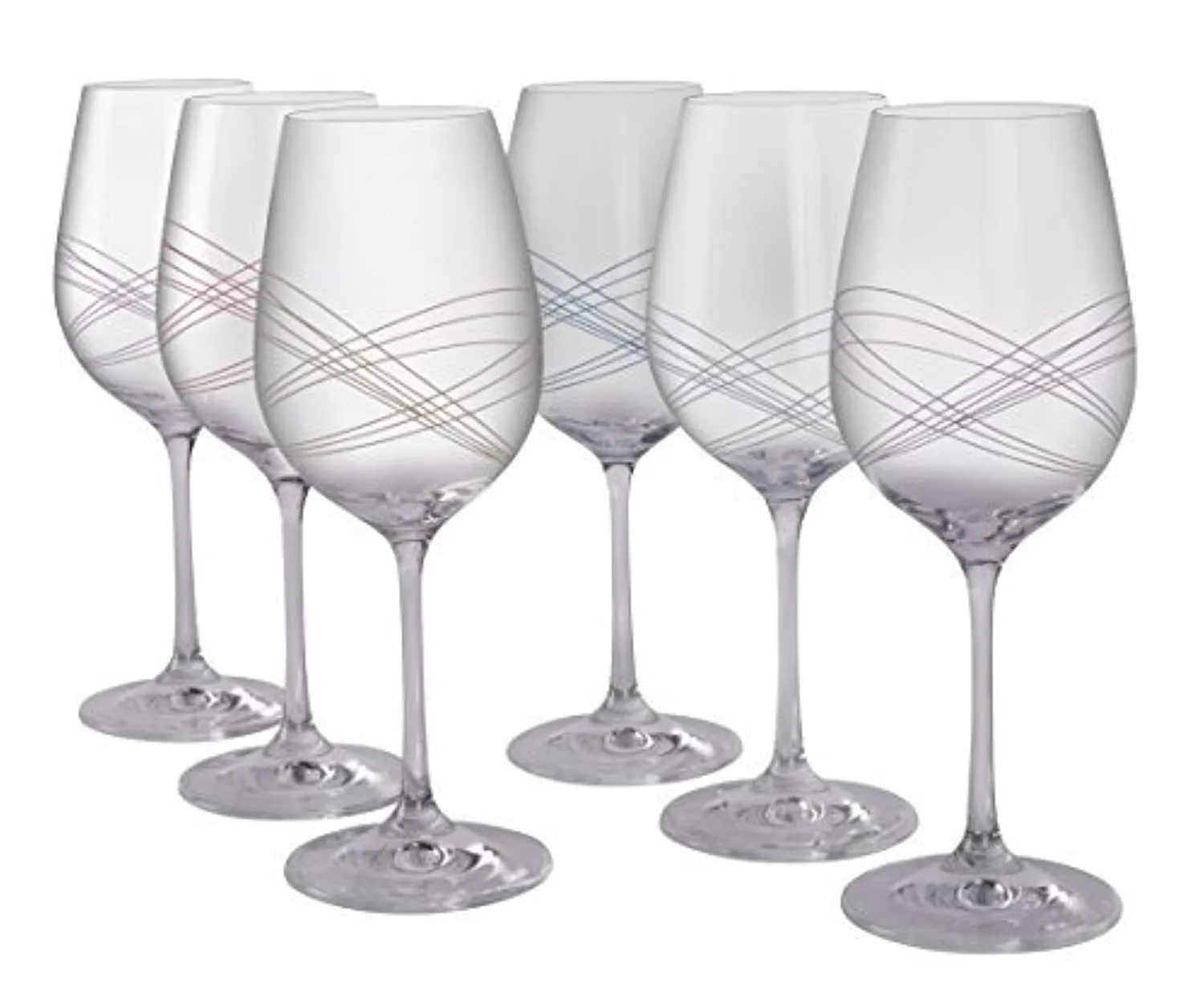 Beautifully Designed Stemmed Wine Glasses- Made from 100% Lead-Free Premium Crystal Glass