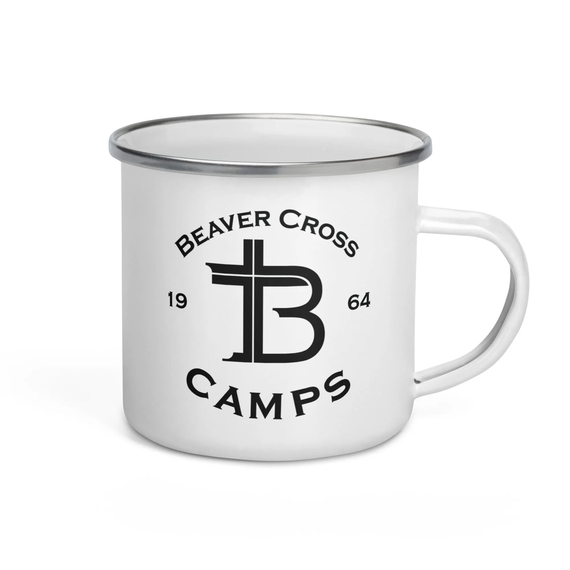 Beaver Cross Enamel Mug