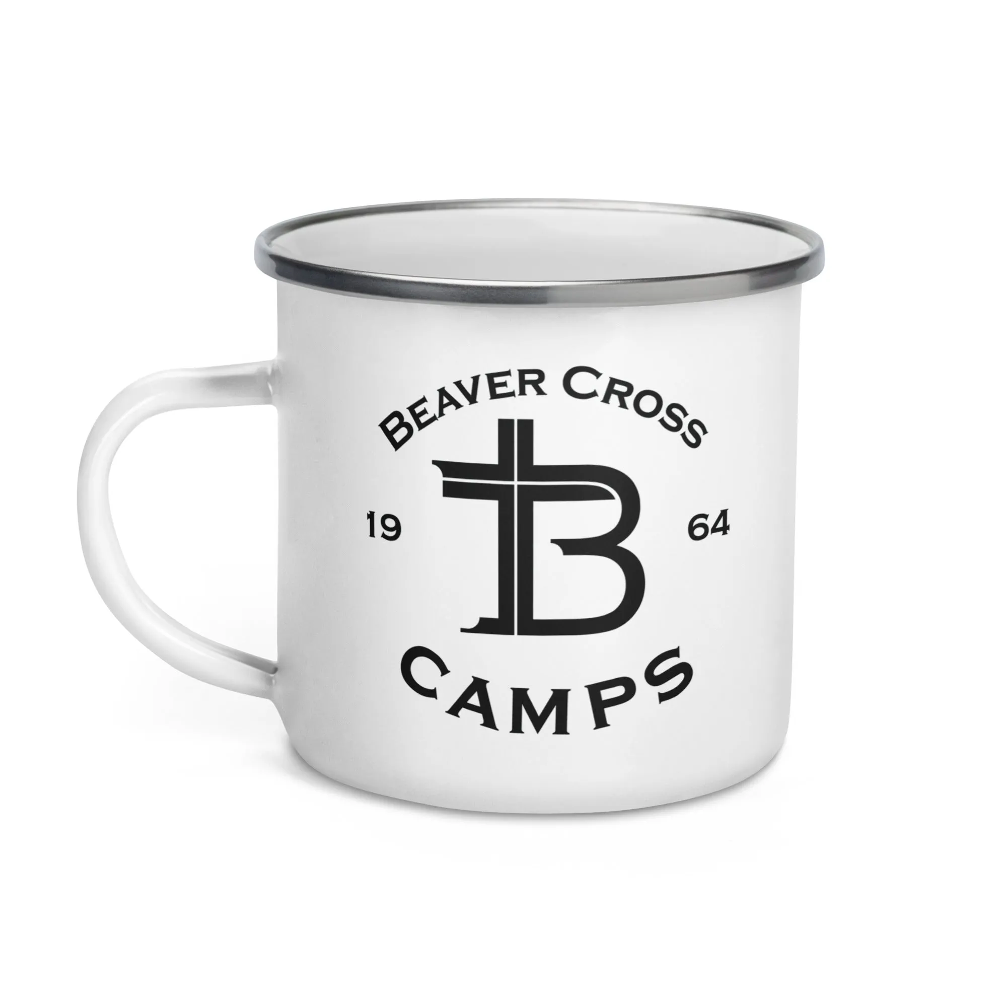 Beaver Cross Enamel Mug