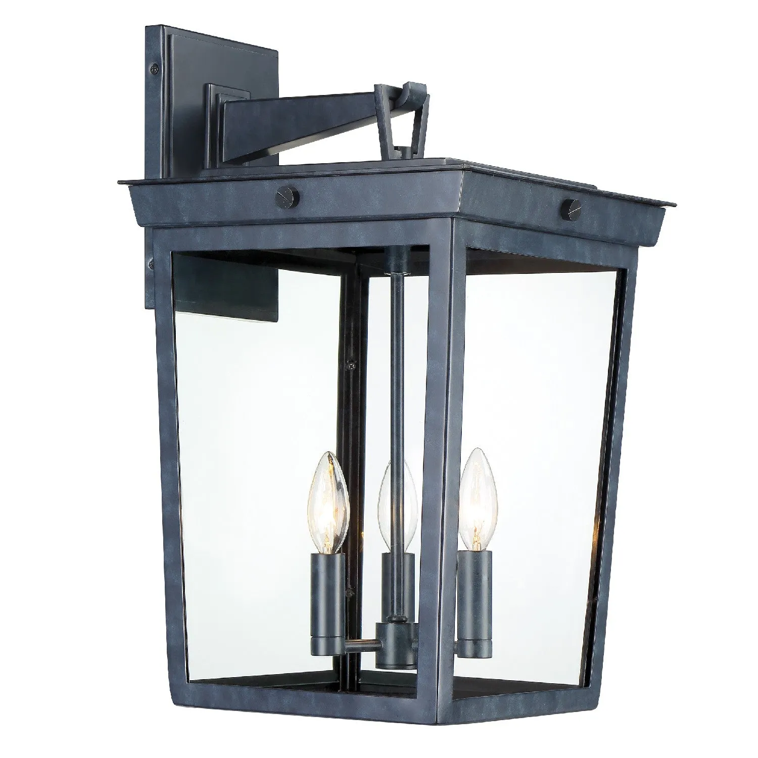 Belmont 3-Light Outdoor Wall Mount in Graphite