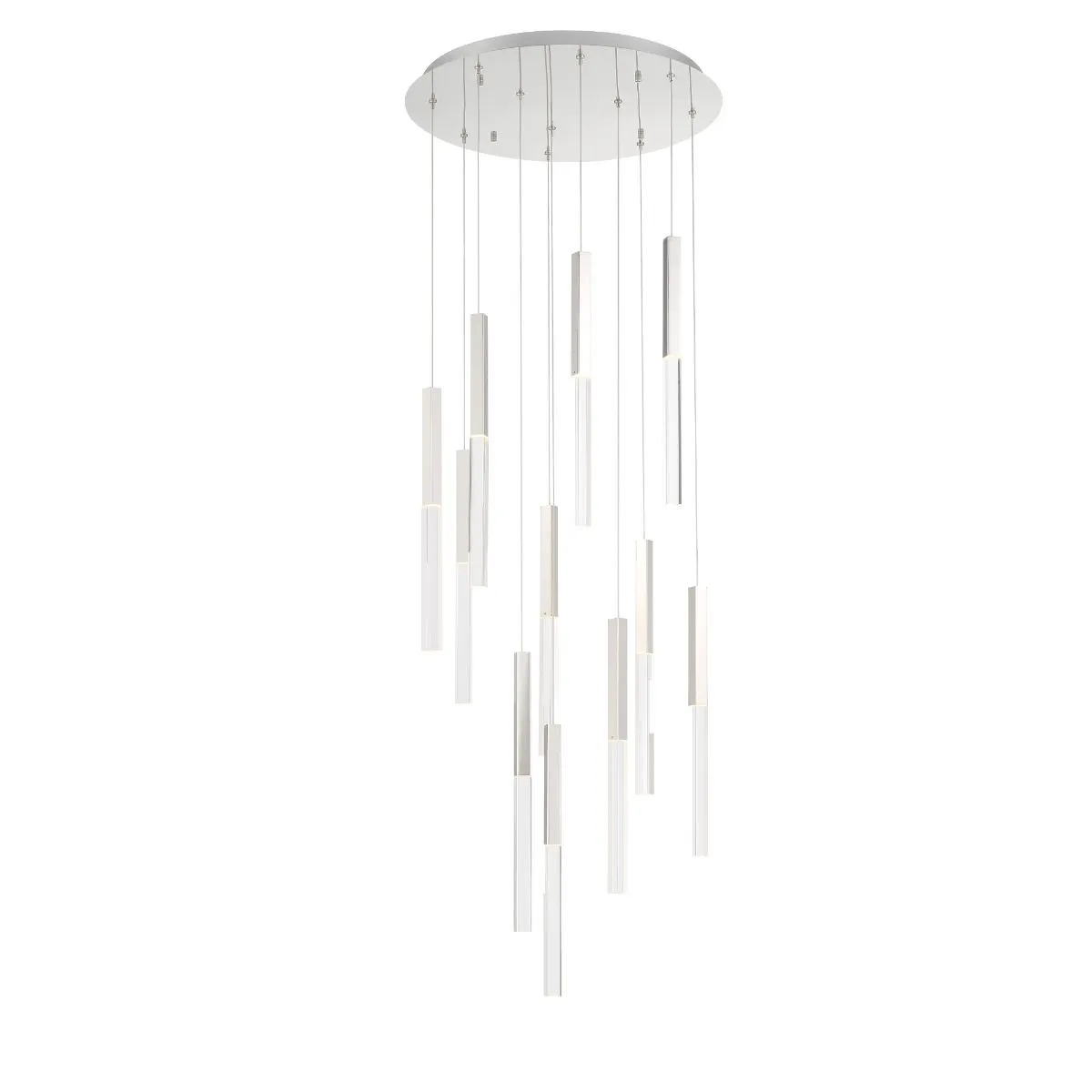 Benicio 22 in. 11 Lights LED Chandelier polished nickel Finish