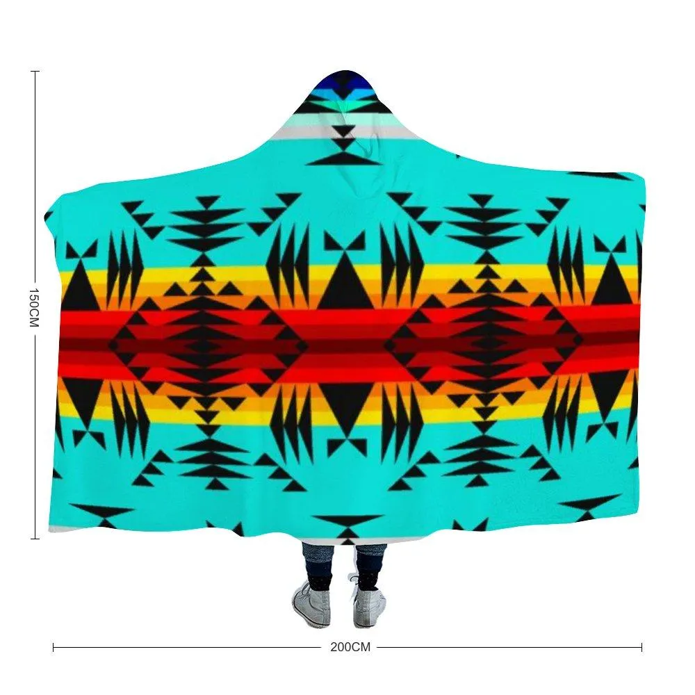 Between the Mountains Hooded Blanket