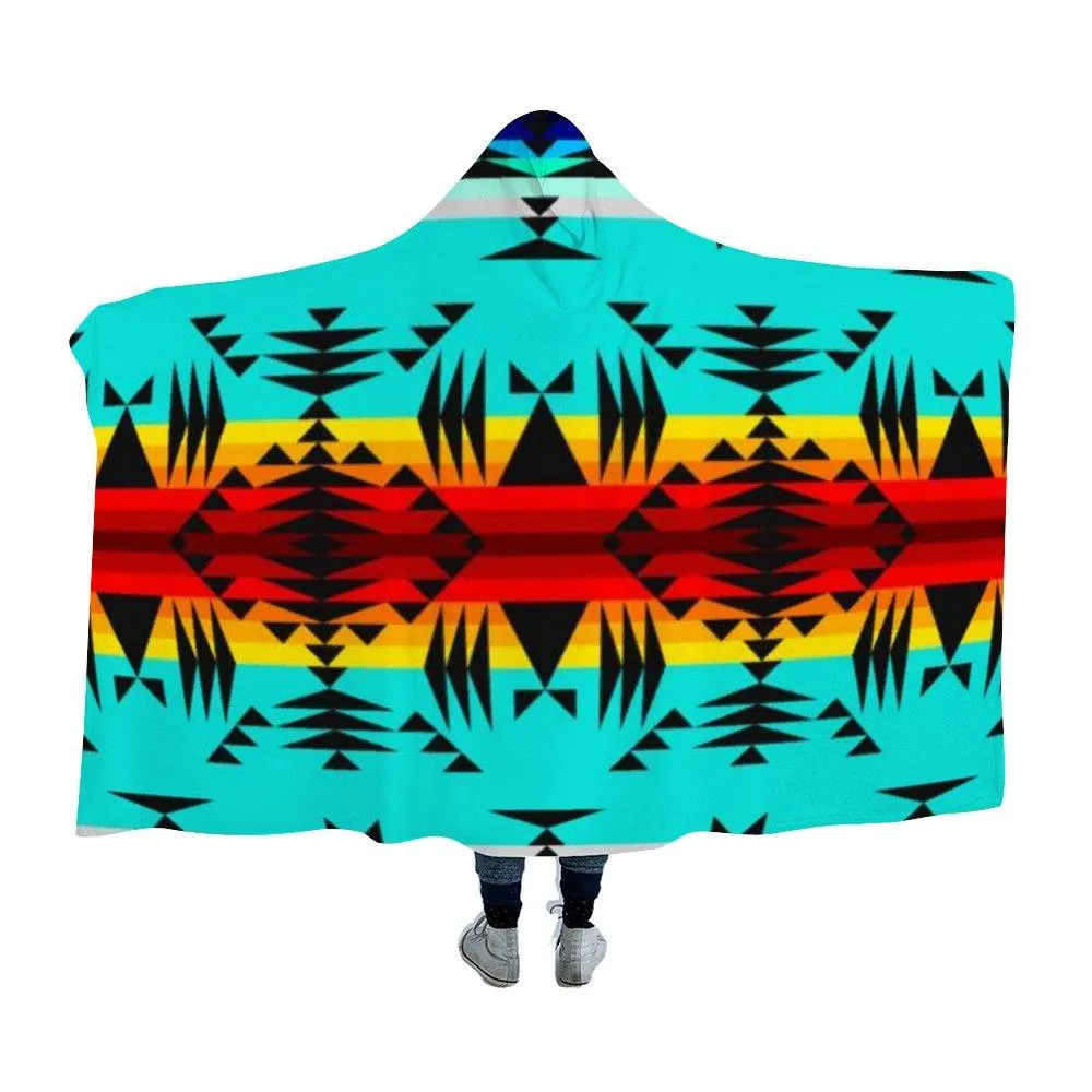 Between the Mountains Hooded Blanket