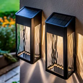 Black Aluminum Lancaster Deck & Wall Light (2 Pack)