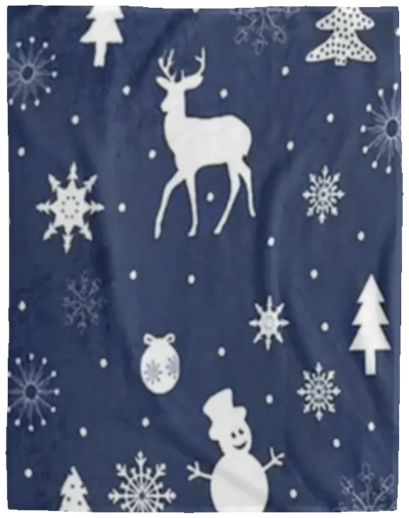 Blue & White Christmas Blanket