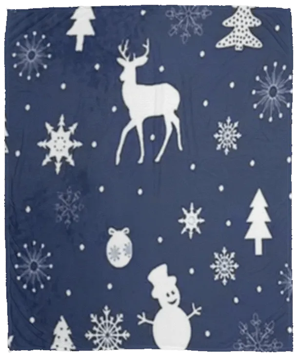 Blue & White Christmas Blanket