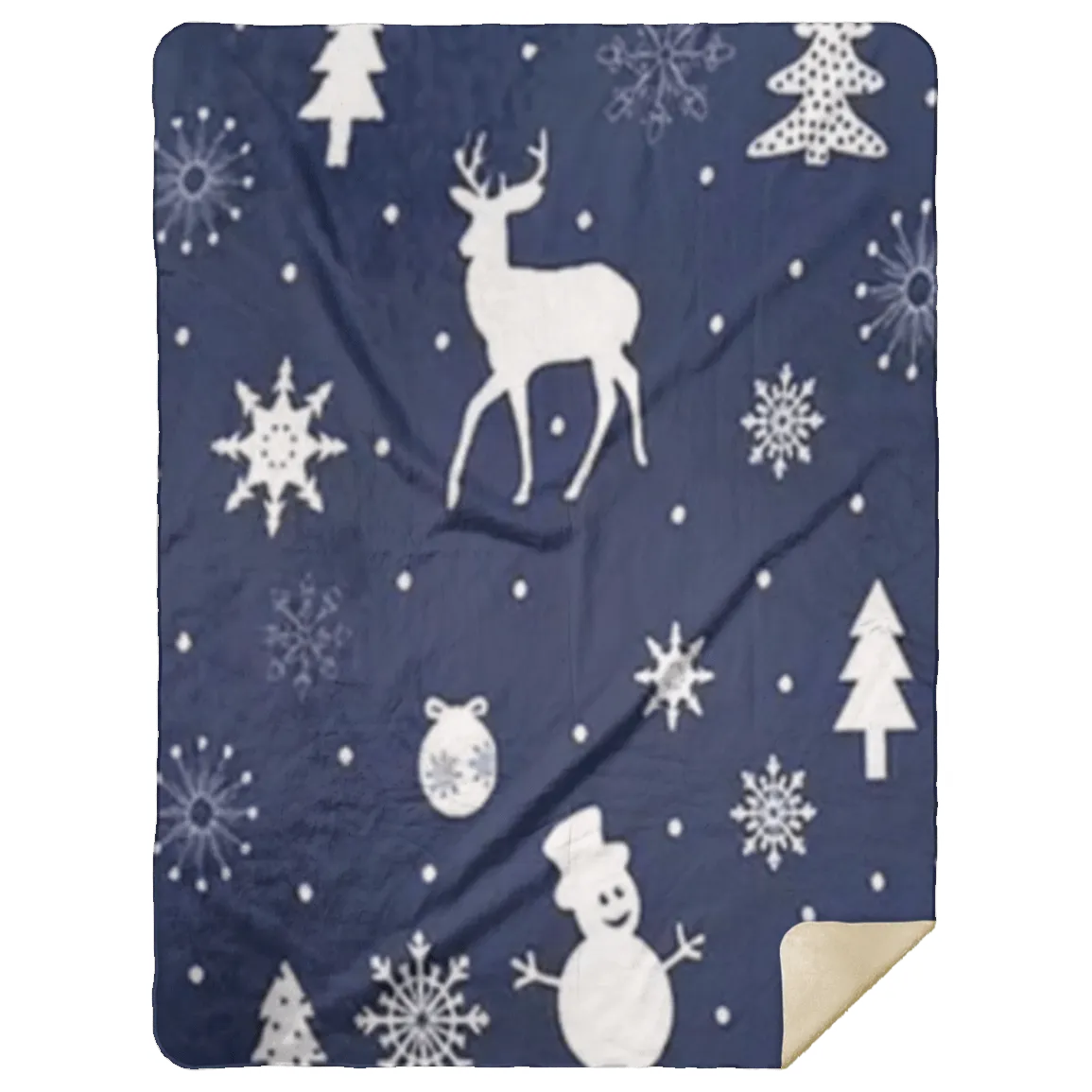 Blue & White Christmas Blanket