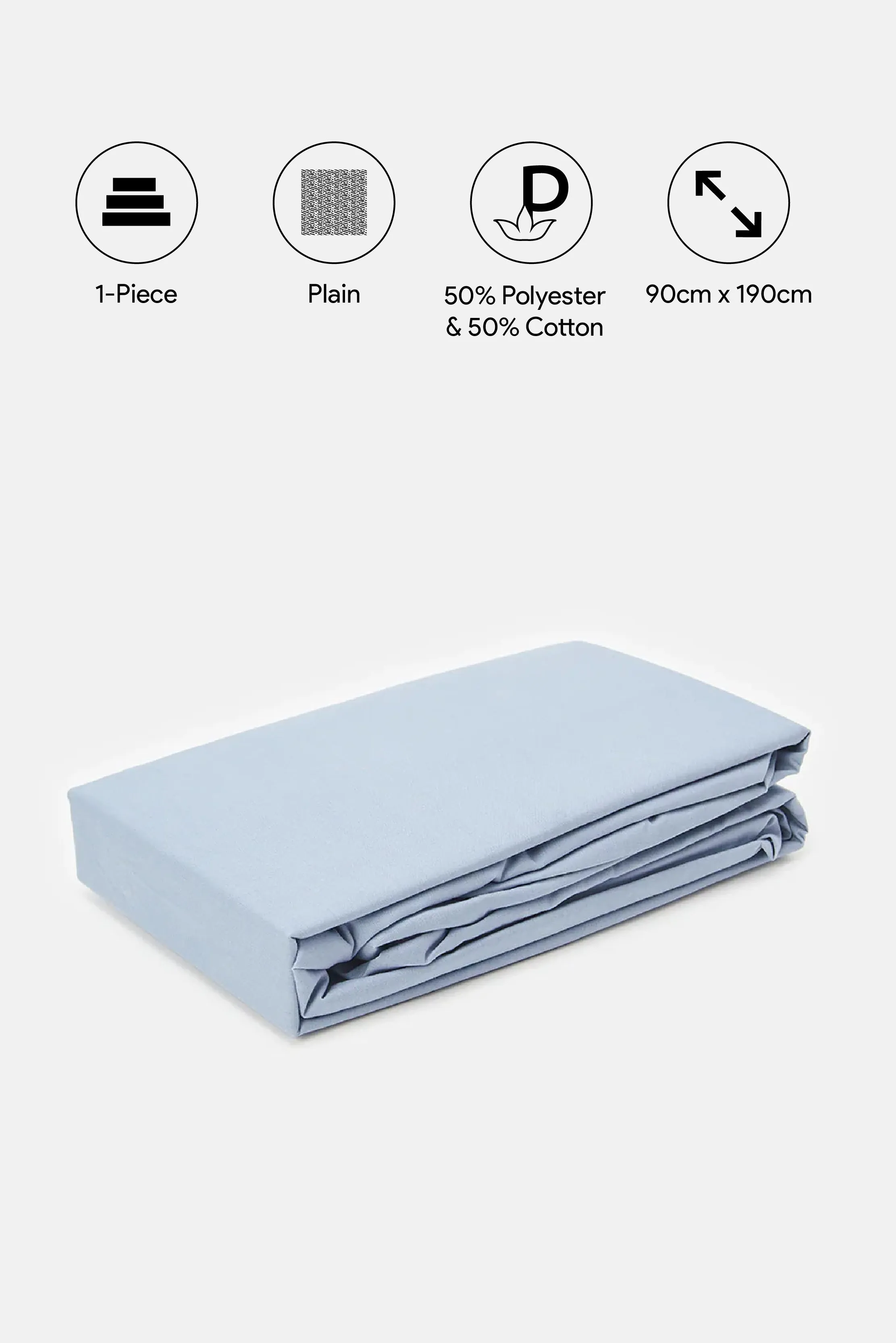 Blue Fitted Sheet (Single Size)