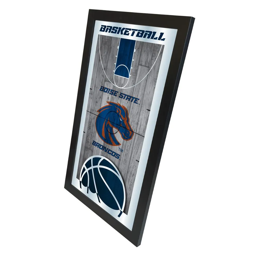 Boise State Broncos HBS Basketball Framed Hanging Glass Wall Mirror (26"x15")