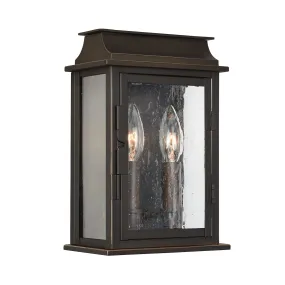 Bolton 2-Light Outdoor Wall Lantern in Oiled Bronze