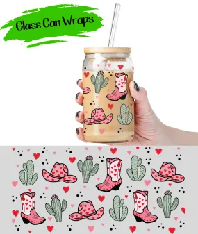 Boots and Cactus Wrap for 16/20 oz Cups - UV DTF or Sublimation (SHIPS IN 3-7 BUS DAYS)