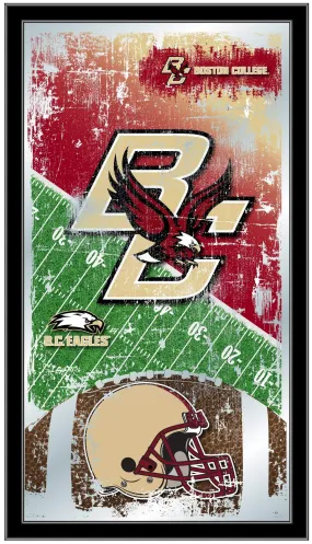 Boston College Eagles HBS Football Framed Hanging Glass Wall Mirror (26"x15")