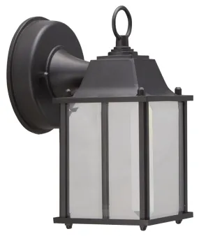 Boston Harbor 0038-WD-BK Outdoor Wall Lantern, 120 V, 6.65 W, LED Lamp, 320 Lumens, 3000 K Color Temp :BX: QUANTITY: 1