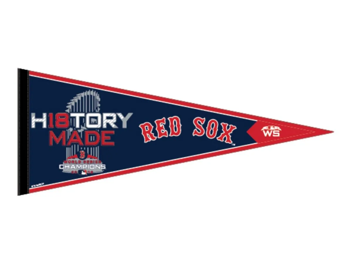 Boston Red Sox 2018 MLB World Series Champions Official On-Field Classic Pennant