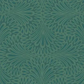 Cabaret Wallpaper in Blues from the Deco Collection