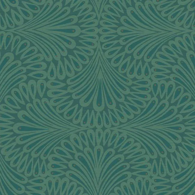 Cabaret Wallpaper in Blues from the Deco Collection