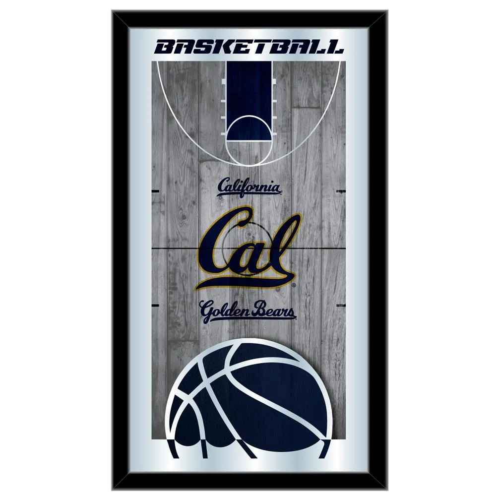 California Golden Bears HBS Basketball Framed Hang Glass Wall Mirror (26"x15")