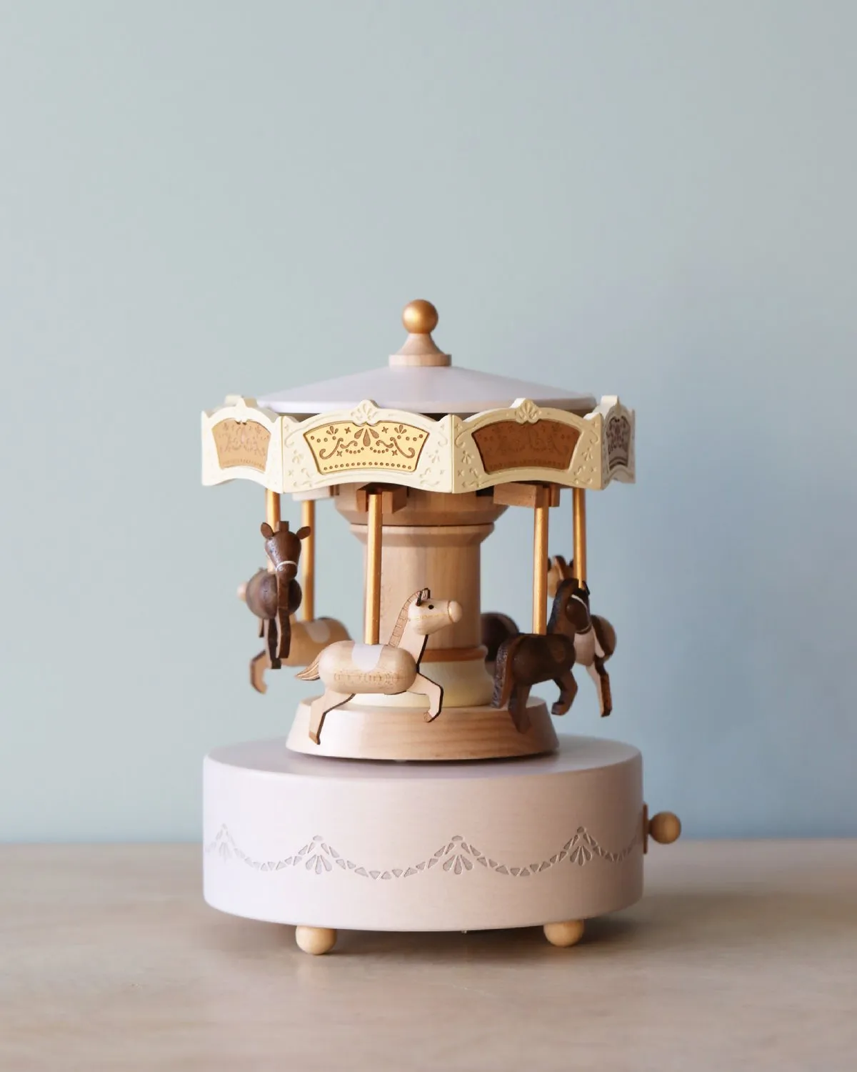 Carousel Wooden Music Box