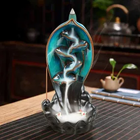 Ceramic Waterfall Backflow Yoga Incense Burner