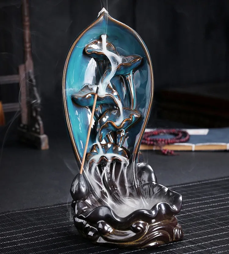 Ceramic Waterfall Backflow Yoga Incense Burner