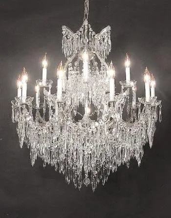 Chandelier U Drops Chandeliers Waterfall H38" X W37" - F83-Silver/U1511/15 1