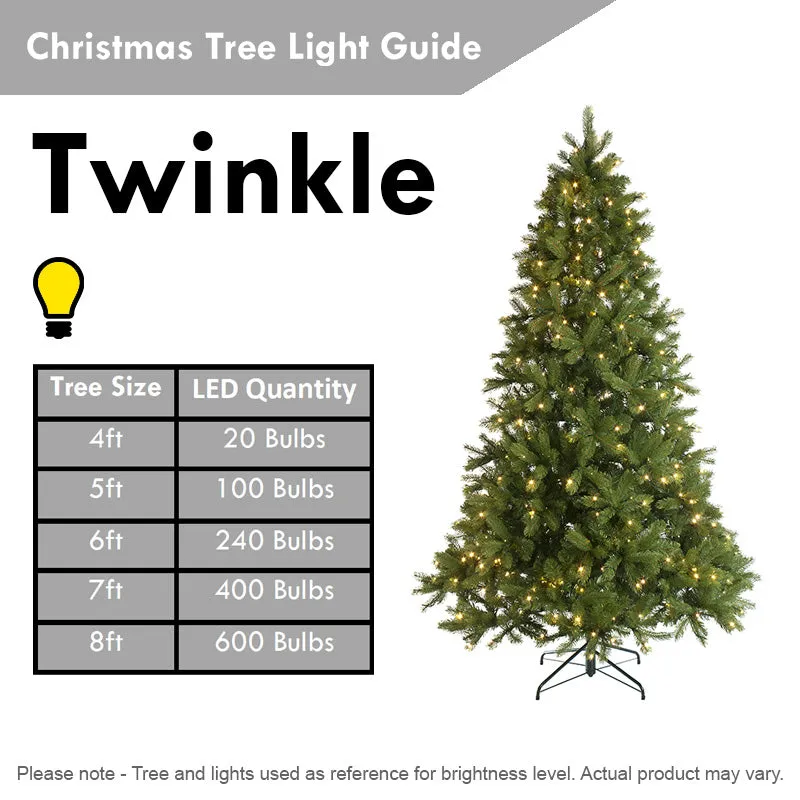 Christmas Tree Fairy Lights Multifunction Warm White Outdoor 360 LED - 8.97m Glow-Worm