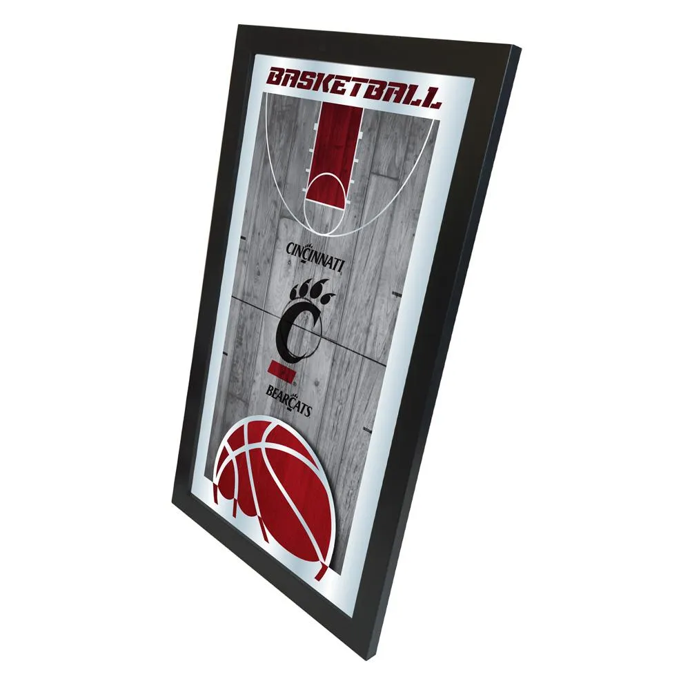 Cincinnati Bearcats HBS Basketball Framed Hanging Glass Wall Mirror (26"x15")