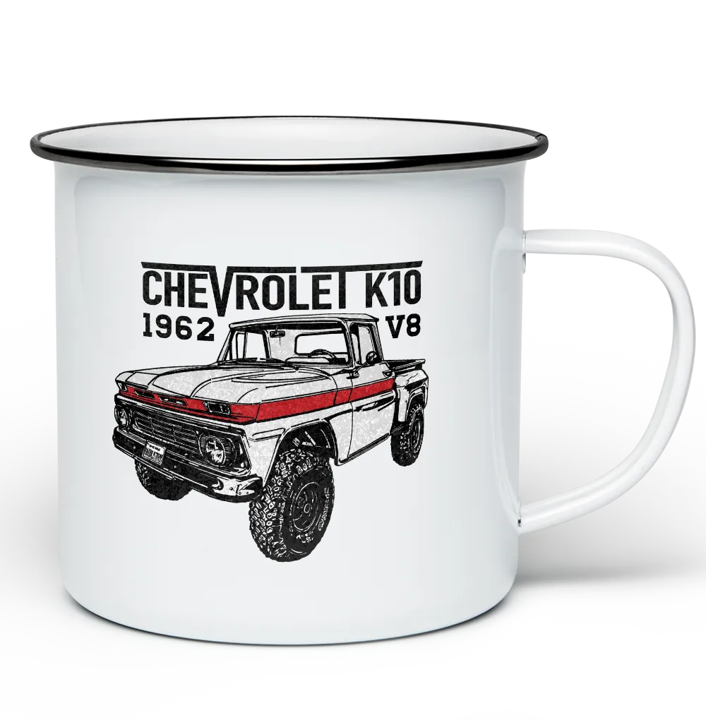 CLASSIC CARS ENAMEL MUG