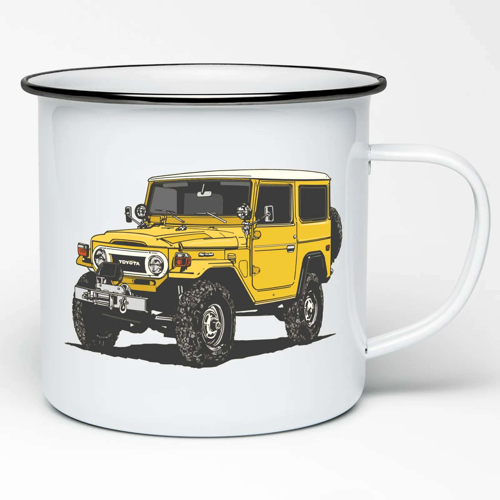 CLASSIC CARS ENAMEL MUG