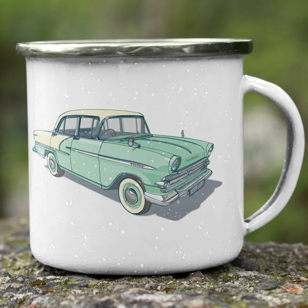 CLASSIC CARS ENAMEL MUG