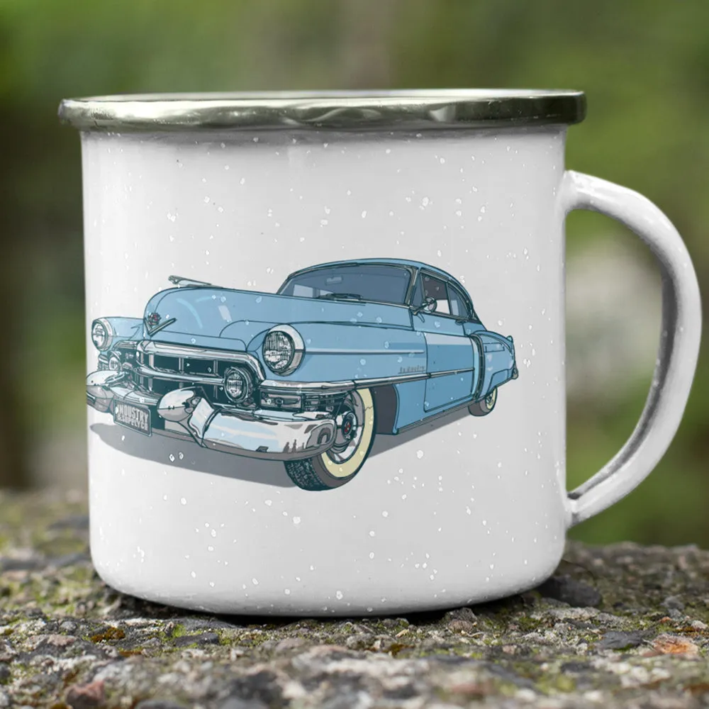 CLASSIC CARS ENAMEL MUG