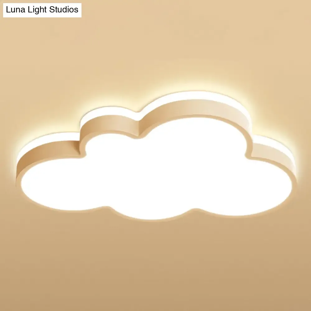 Cloud Flush Light Fixture - Minimalist Acrylic Flush Mount Ceiling Light (1 Light)