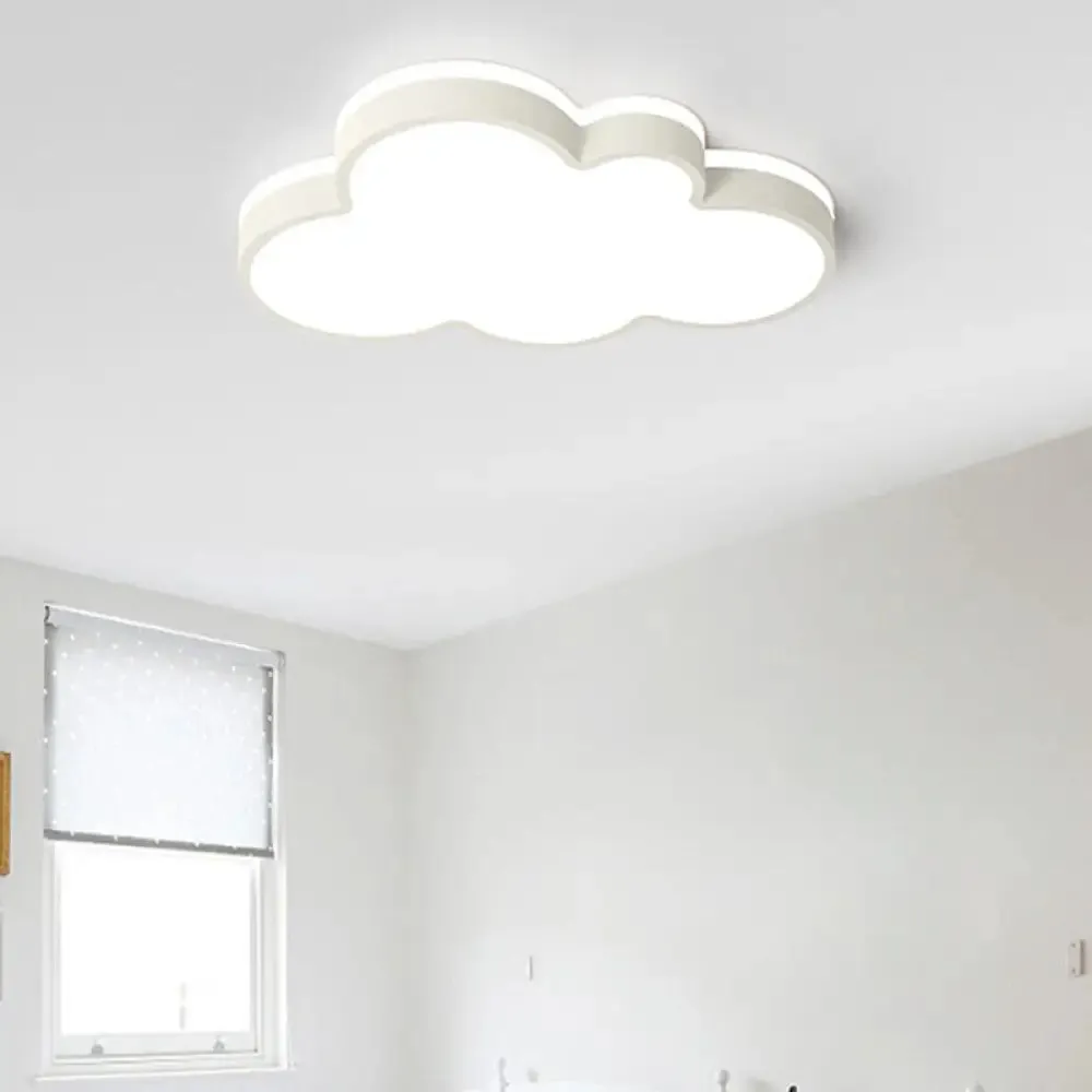 Cloud Flush Light Fixture - Minimalist Acrylic Flush Mount Ceiling Light (1 Light)