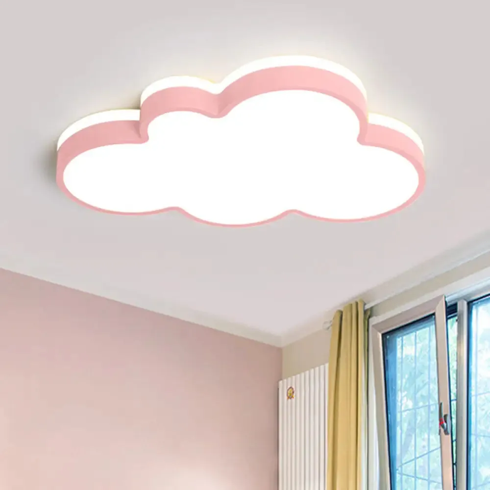 Cloud Flush Light Fixture - Minimalist Acrylic Flush Mount Ceiling Light (1 Light)