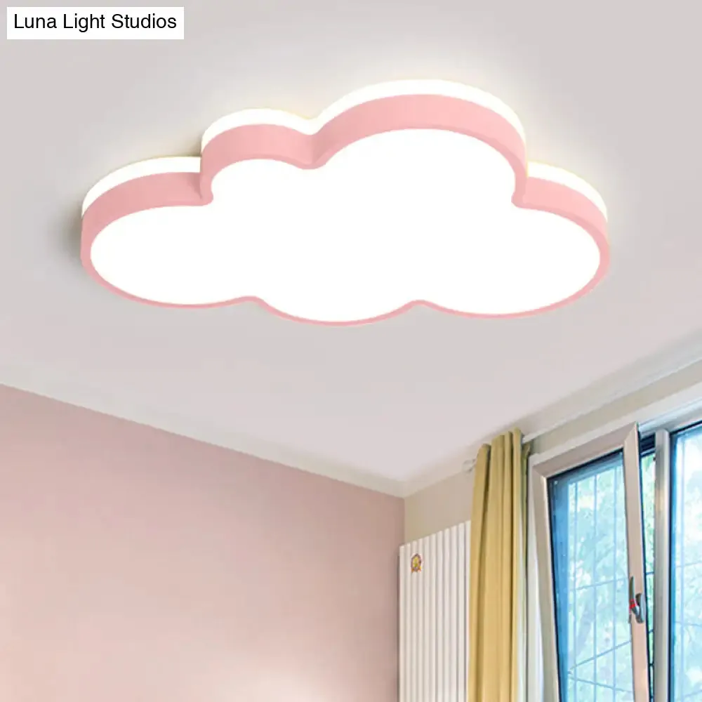 Cloud Flush Light Fixture - Minimalist Acrylic Flush Mount Ceiling Light (1 Light)