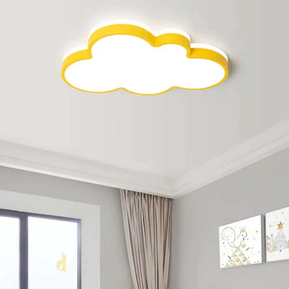 Cloud Flush Light Fixture - Minimalist Acrylic Flush Mount Ceiling Light (1 Light)