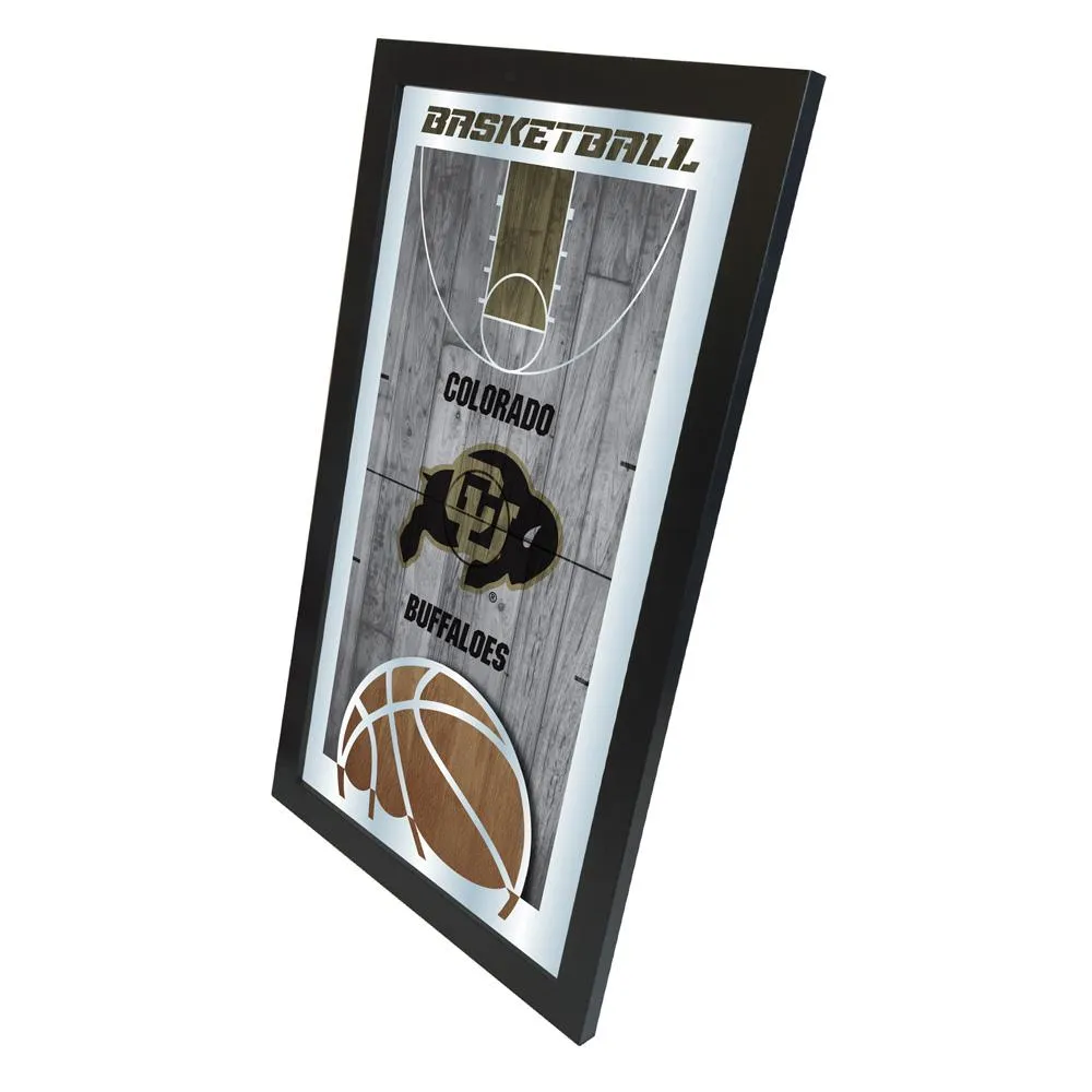 Colorado Buffaloes HBS Basketball Framed Hanging Glass Wall Mirror (26"x15")