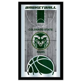 Colorado State Rams HBS Basketball Framed Hanging Glass Wall Mirror (26"x15")