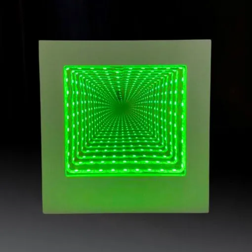 Colour Changing Square Tunnel Infinity Lamp