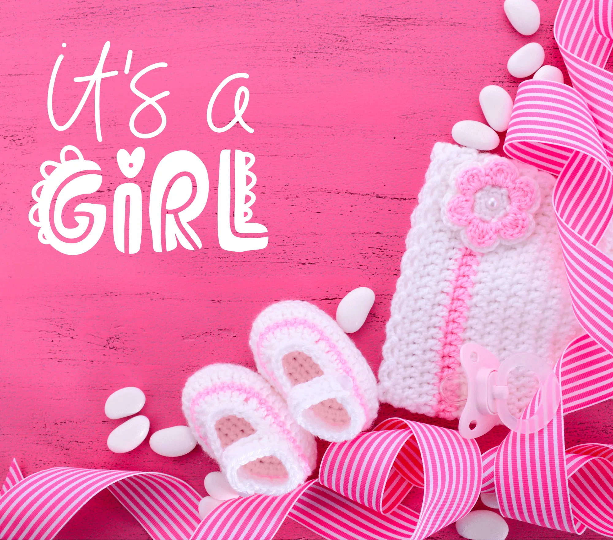 Congratulations It's A Girl Bundle- Sparkle Glass™ LED Cylinder with Congratulations It's A Girl Insert