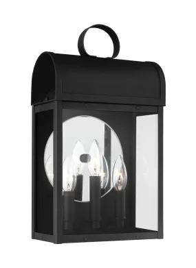 Conroe - Three Light Outdoor Wall Lantern in Black