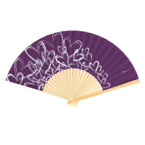 Contemporary Hearts Fan - Purple